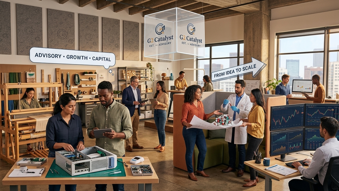 G2 Catalyst advisory team collaborating with founders across industries